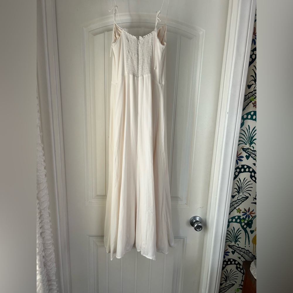 Reformation White Juliette Dress Slip High Slit Bridal Resort Cocktail 4 - Picture 11 of 12